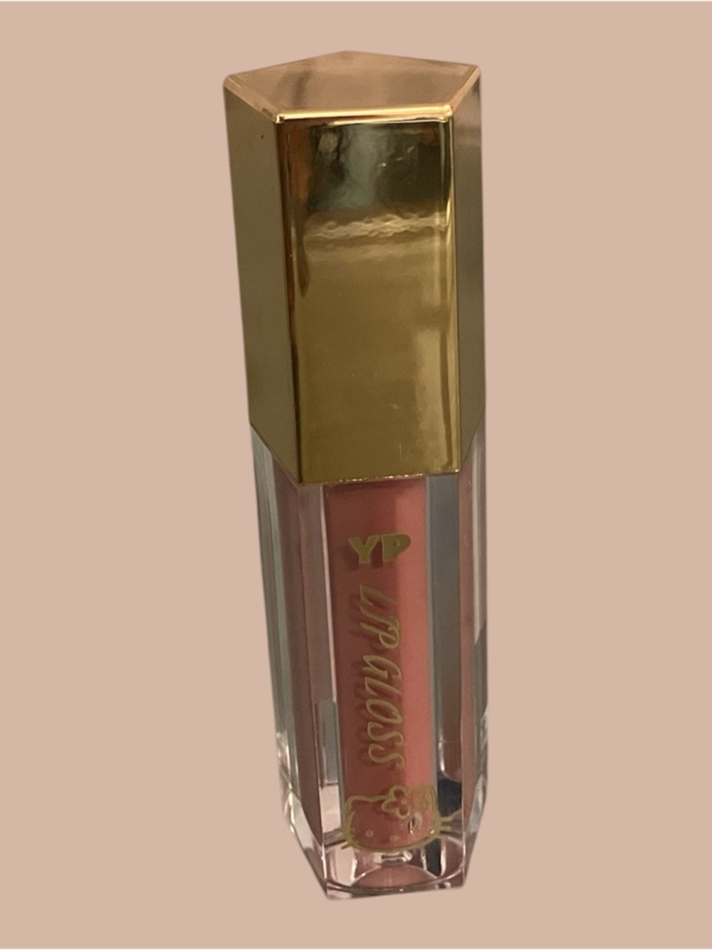 Hello Kitty Inspired Mauve Nude Lip Gloss with Gold Cap